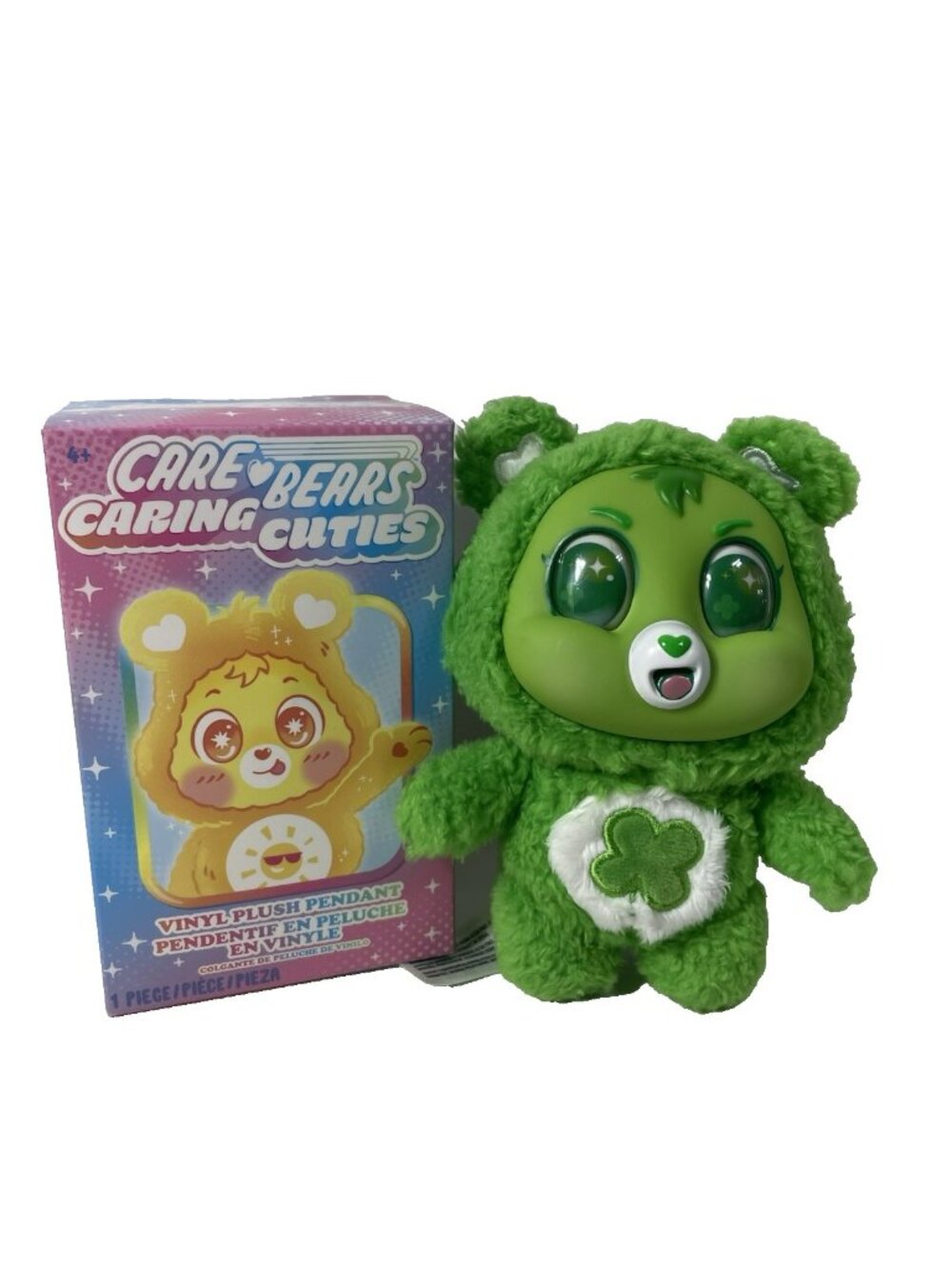 Care Bears CARING CUTIES 6" GOOD LUCK BEAR Vinyl Plush Figure NEW